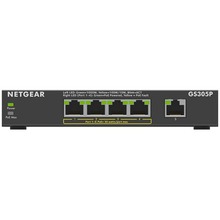 Комутатор NETGEAR 5 x GE 4 x PoE 63 Вт (GS305P-300EUS)