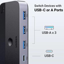 KVM-перемикач UGREEN CM662 2 in 4 out (15705)