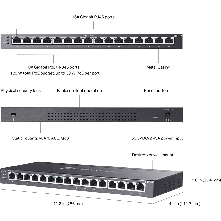 Фото Коммутатор TP-Link JetStream Smart SG2016P