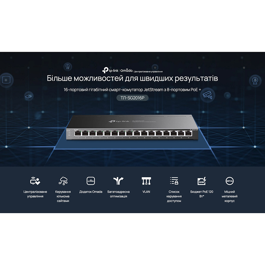 Заказать Коммутатор TP-Link JetStream Smart SG2016P