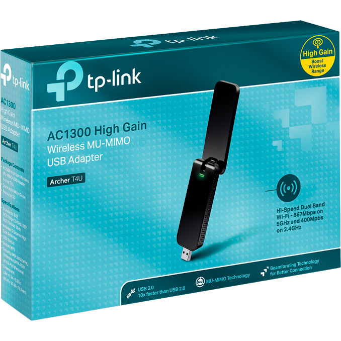 Wi Fi TP LINK Archer T4U AC1300 Wireless Dual Band USB