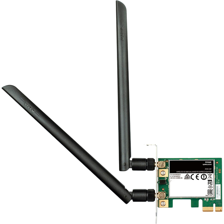 Wi-Fi адаптер D-LINK DWA-582 AC1200 Інтерфейс PCI Express