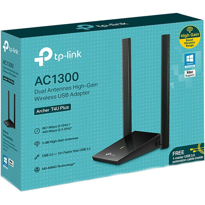 Wi-Fi адаптер TP-LINK Archer T4U plus Стандарт Wi-Fi 802.11 a