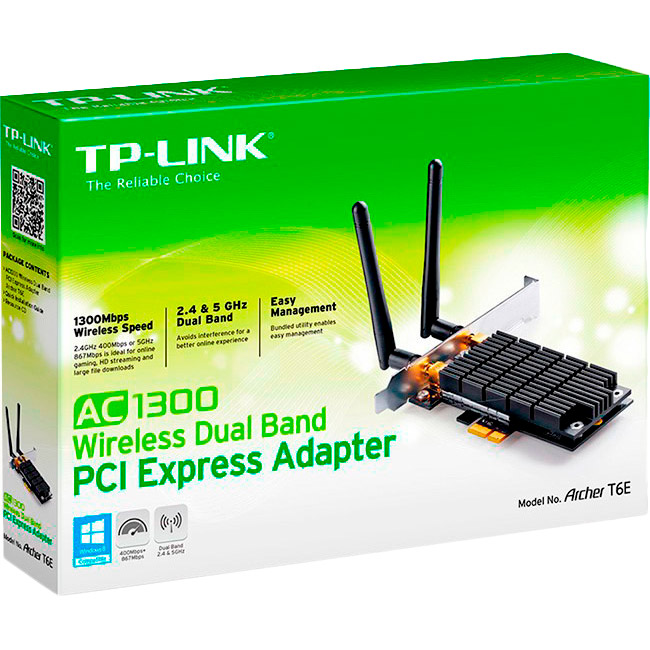 Wi-Fi адаптер TP-LINK Archer T6E (ARCHER-T6E) Стандарт Wi-Fi 802.11 a