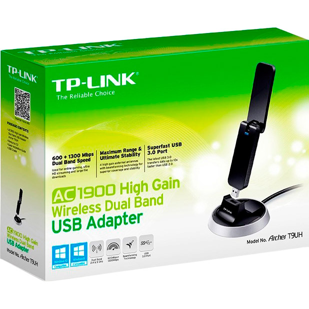 Wi-Fi адаптер TP-LINK Archer T9UH (ARCHER-T9UH) Стандарт Wi-Fi 802.11 g