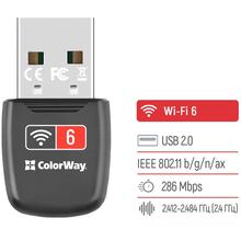 Wi-Fi адаптер COLORWAY Wi-Fi 6 Gray (CW-AD-W1)
