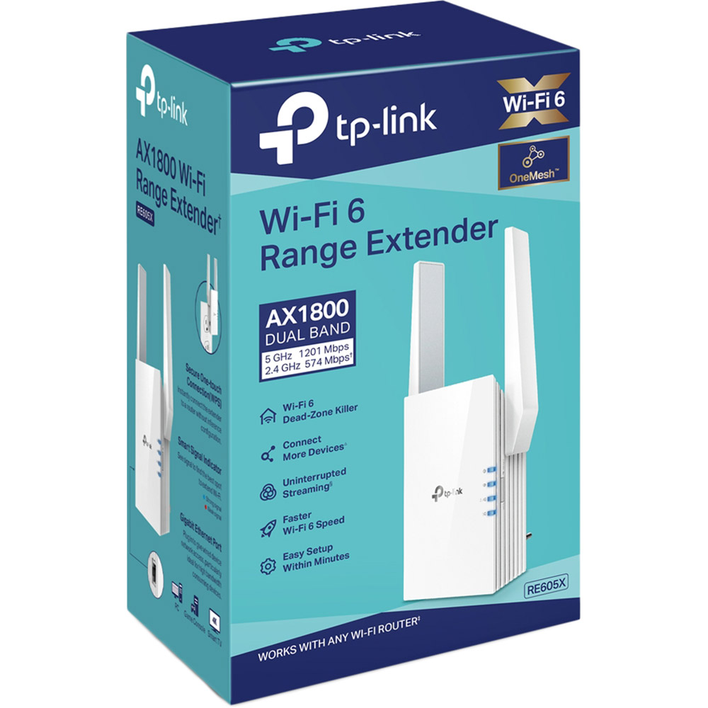 Wi-Fi повторитель TP-LINK RE605X Стандарт Wi-Fi 802.11 ac