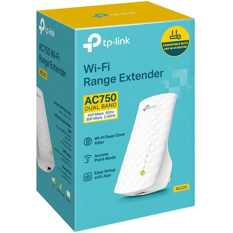 Фото Wi-Fi повторювач TP-LINK RE220 AC750