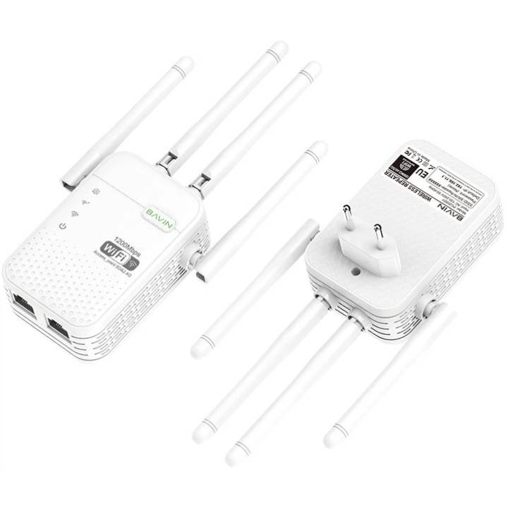 Wi-Fi повторювач BAVIN PC2055Y WiFi 2.4G+5G 1200Mbps White (C-PC2055Y WH) Стандарт Wi-Fi 802.11 ac