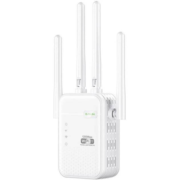 Wi-Fi повторювач BAVIN PC2055Y WiFi 2.4G+5G 1200Mbps White (C-PC2055Y WH)