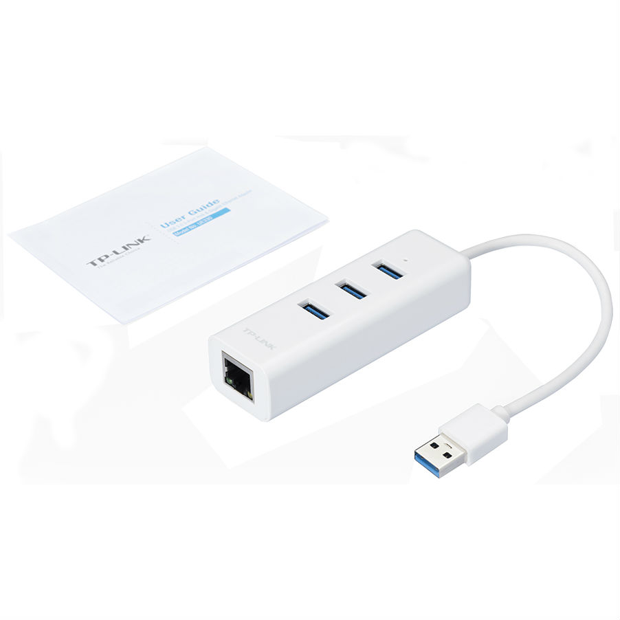 Фото 3 Мережевий адаптер TP-LINK UE330 USB3.0 Hub (3-port) + Gigabit Network Adapter