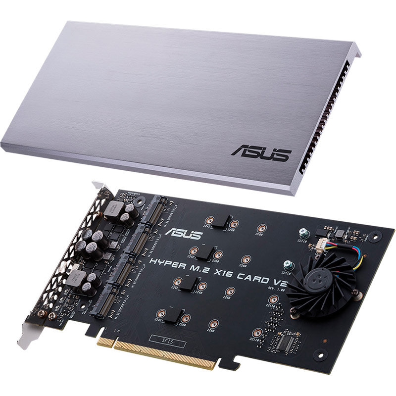 

Плата-адаптер Asus PCIe Hyper M.2 X16 PCIe 3.0 X4 Expansion Card V2 128Gbps (90MC06P0-M0EAY0), Плата-адаптер PCIe Hyper M.2 X16 PCIe