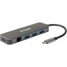 Мережевий адаптер D-LINK DUB-2334 1xGE 3xUSB 3.0 1xUSB-C USB-C