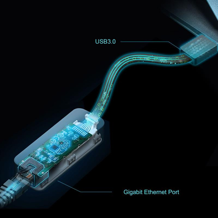 Внешний вид Сетевой адаптер TP-LINK 1xGE USB3.0 (UE306)