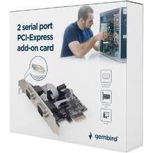 Адаптер GEMBIRD PCIe to COM 2 ports (SPC-22)