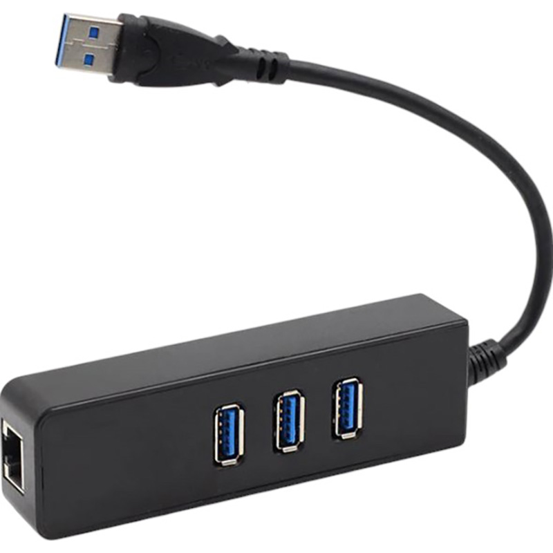 Мережевий адаптер DYNAMODE USB 3.0 Type-A - RJ45 Gigabit Lan, 3хUSB 3.0 (USB3.0-Type-A-RJ45-HUB3)