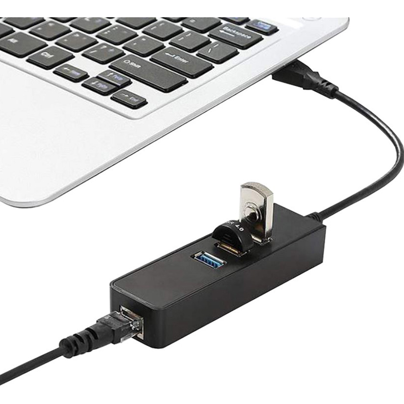 Мережевий адаптер DYNAMODE USB 3.0 Type-A - RJ45 Gigabit Lan, 3хUSB 3.0 (USB3.0-Type-A-RJ45-HUB3) Зовнішні порти USB 3.0 