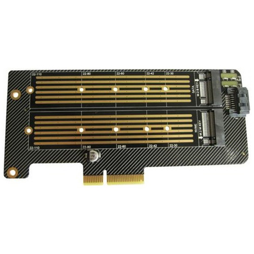 Контролер DYNAMODE NVMe M-Key SATA B-key (PCI-Ex4-2xM.2 MB-key)