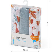 Набор пеленок BABYONO 70х70 см 3 шт Dark Gray (348/07)