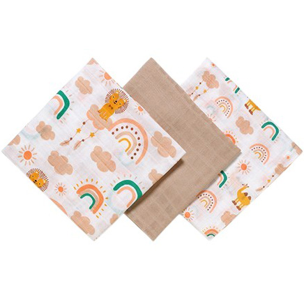 Набір пелюшок BABYONO 70х70 см 3 шт Cream (348/08) Висота 70