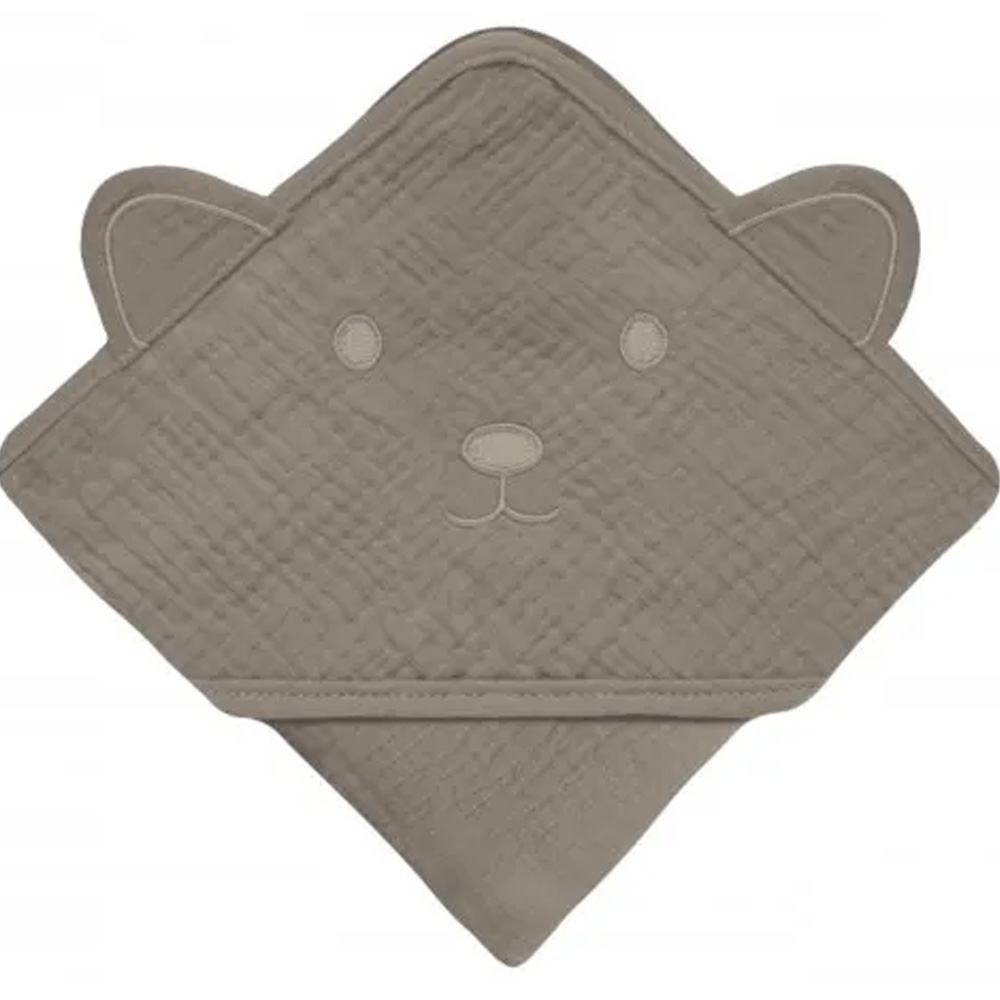 Полотенце-уголок LIONELO MUSLIN HOODED TOWEL BEIGE CAPPUCCINO 100 х 100 см Материал 100% бамбуковый хлопок