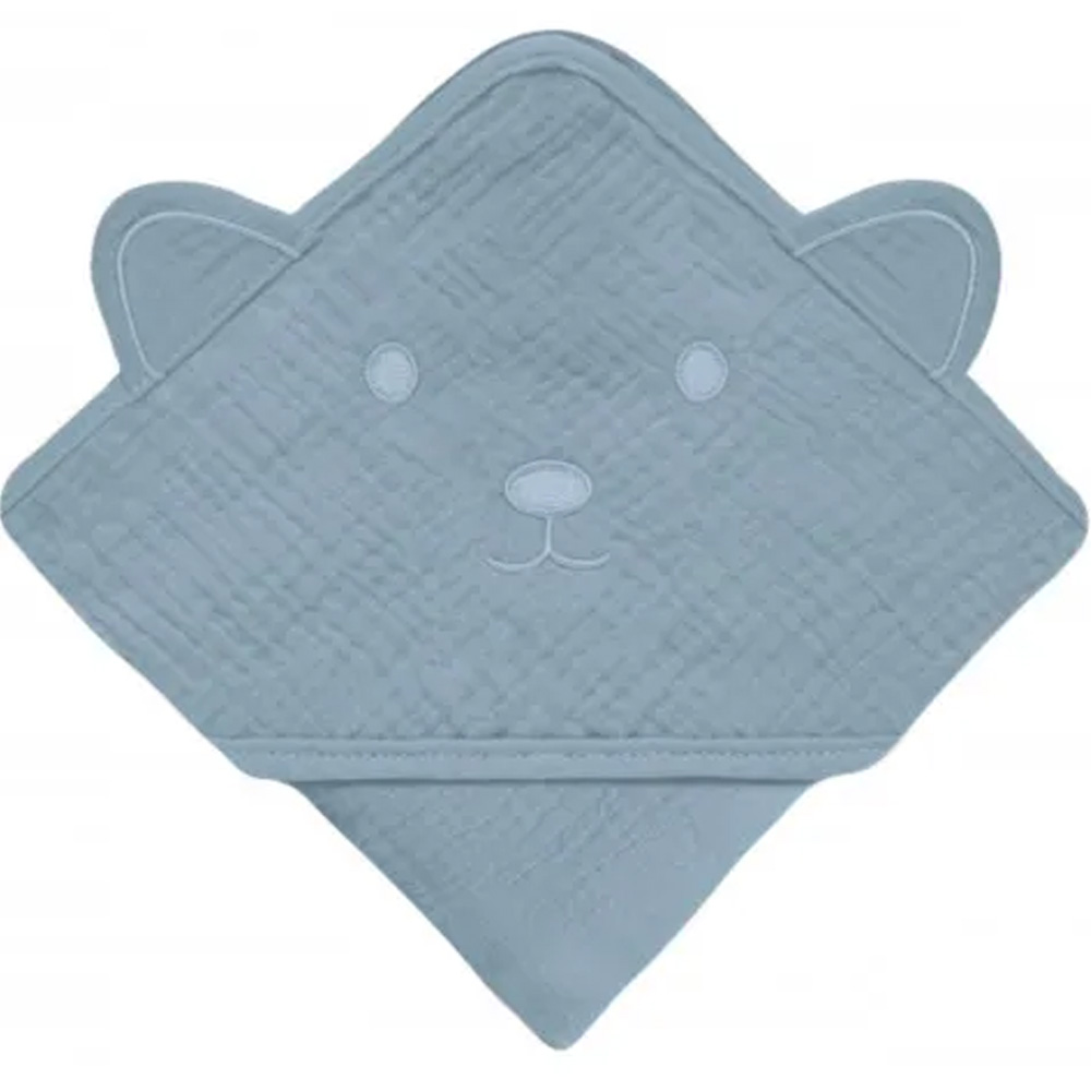 Полотенце-уголок LIONELO MUSLIN HOODED TOWEL GREY SKY 100 х 100 см Материал 100% бамбуковый хлопок