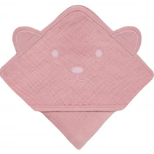 Рушник-куточок LIONELO MUSLIN HOODED TOWEL PINK BABY 100 х 100 см