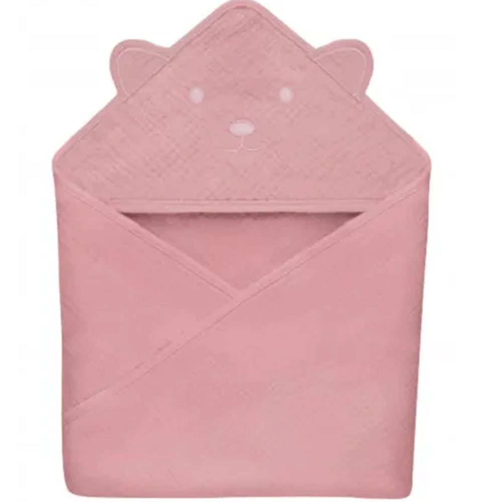 Рушник-куточок LIONELO MUSLIN HOODED TOWEL PINK BABY 100 х 100 см