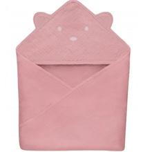 Рушник-куточок LIONELO MUSLIN HOODED TOWEL PINK BABY 100 х 100 см