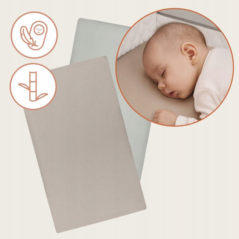 Комплект простыней на резинке LIONELO Bamboo Sheet Off White Beige 118x60 см Материал экологичная бамбуковая вискоза