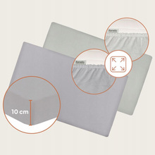 Комплект простыней на резинке LIONELO Bamboo Sheet Off White Grey 118x60 см