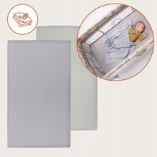 Комплект простыней на резинке LIONELO Bamboo Sheet Off White Grey 118x60 см