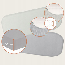 Комплект простыней на резинке LIONELO Bamboo Sheet Off White Grey 70x28