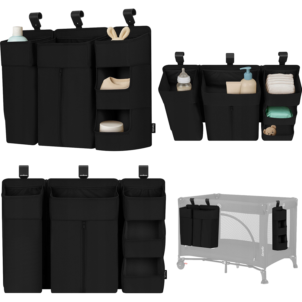 Органайзер для кроватки Lionelo Sidepocket Large Black Длина 58