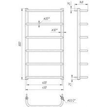 Полотенцесушитель MARIO Стандарт НР 800х430/400 (1.3.0201.01.P)