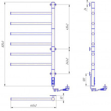 Полотенцесушитель MARIO Веер-I 800х445/55 (2.3.0408.11.P)