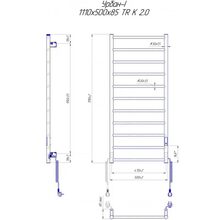 Полотенцесушитель MARIO Урбан-I 1110x500/85 TR K 2.0 (2.3.8301.10.Р)