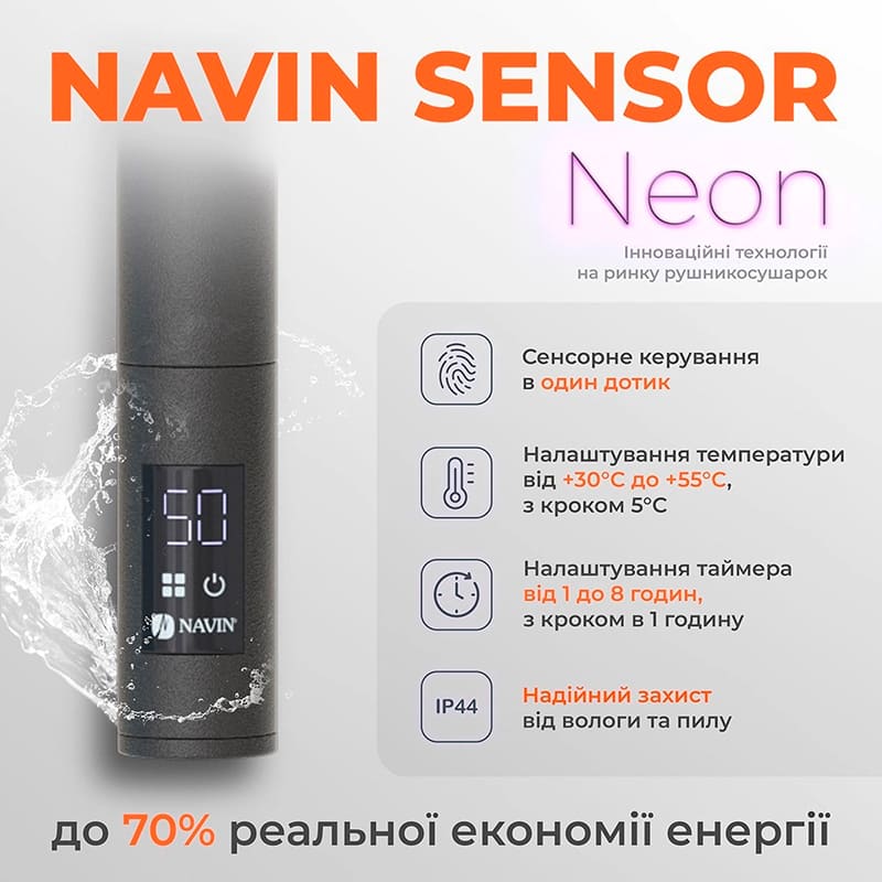 Сушка для рушників NAVIN Камелія 480х800 Black (12-207033-4880) Вид драбинка
