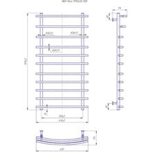 Полотенцесушитель MARIO INOX Марио 1170 х 630 мм Silver (1.8.044592.P)
