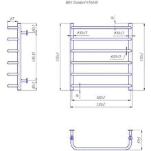 Сушка для рушників MARIO INOX Стандарт 570 х 530 мм Silver (1.8.044608.P)