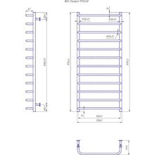 Полотенцесушитель MARIO INOX Стандарт 1170 х 530 мм Silver (1.8.044612.P)