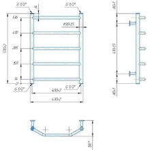 Полотенцесушитель MARIO INOX Трапеция 570 х 430 мм Silver (1.8.044617.P)