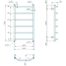 Сушка для рушників MARIO INOX Трапеція 770 х 430 мм Silver (1.8.044618.P)