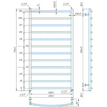 Полотенцесушитель MARIO INOX Классик 1170х630/600 (1.8.044561.P)