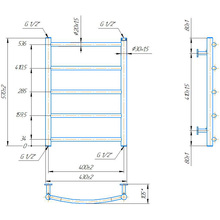 Полотенцесушитель MARIO INOX Классик HP 570х430/400 (1.8.044569.P)