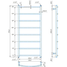 Полотенцесушитель MARIO INOX Классик HP 1170х530/500 (1.8.044572.P)