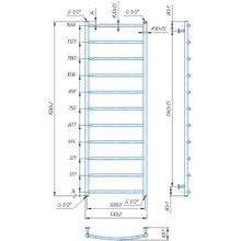 Полотенцесушитель MARIO INOX Классик HP 1500х530/500 (1.8.044573.P)