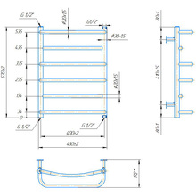 Полотенцесушитель MARIO INOX Люкс 570х430/400 (1.074.044575.0)