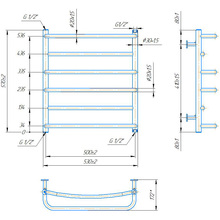Полотенцесушитель MARIO INOX Люкс 570х530/500 (1.074.044576.0)