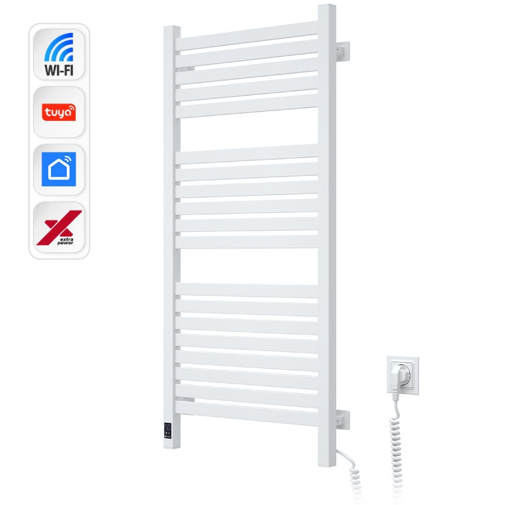 Полотенцесушитель NAVIN Авангард Х Wi-Fi правосторонний белый (12-172055-4810) Управление температурой с терморегулятором